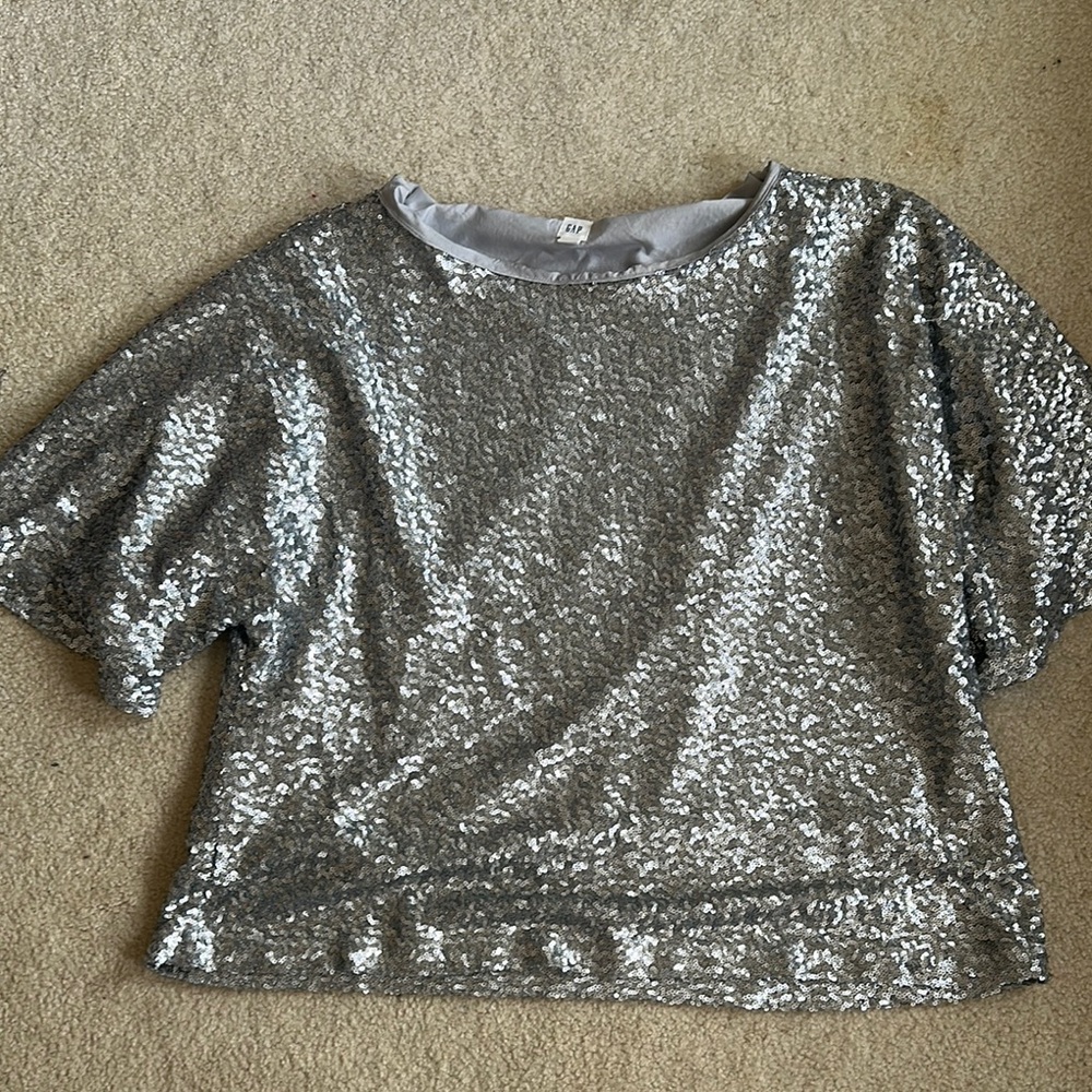 H&M Silver Sequin Women's Top